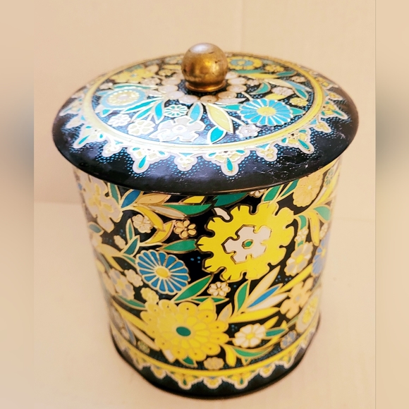 Vintage floral tin - Picture 3 of 5